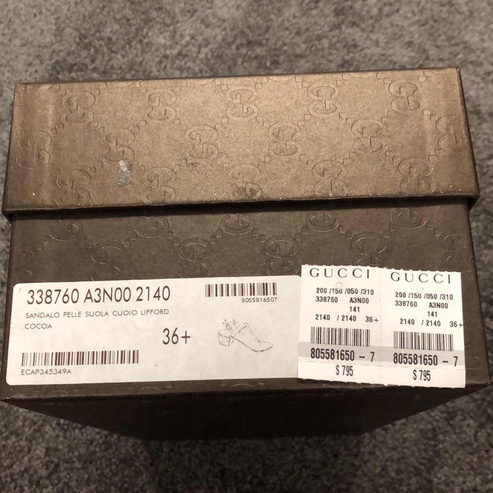 Gucci woman’s bamboo heel sandals - Picture 10 of 11